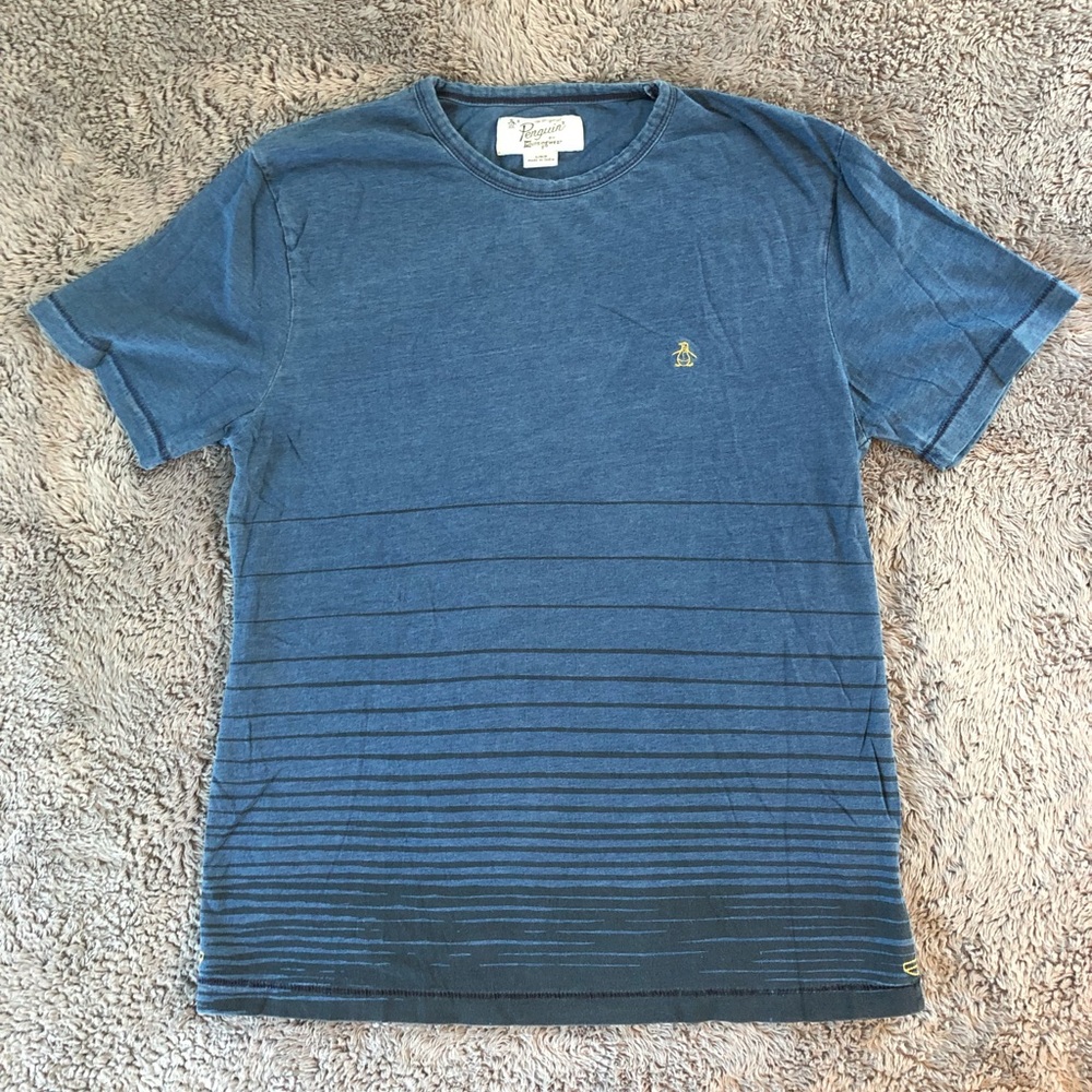Penguin Blue & Black Short Sleeved T-shirt